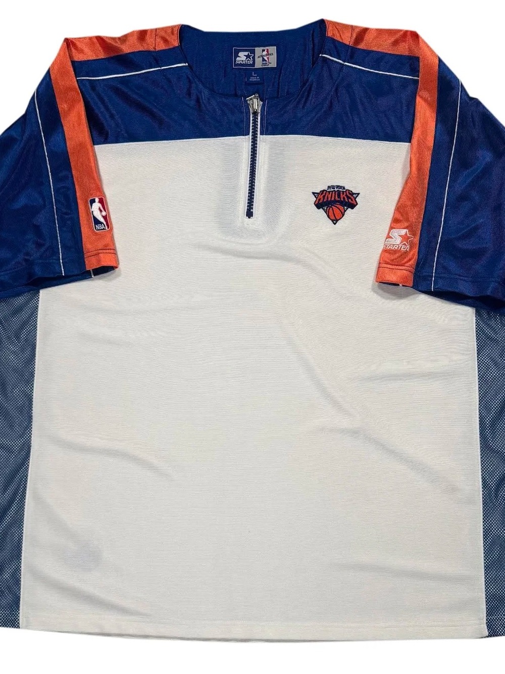 Vintage Starter New York Knicks Shoot Around Shirt (Size L)